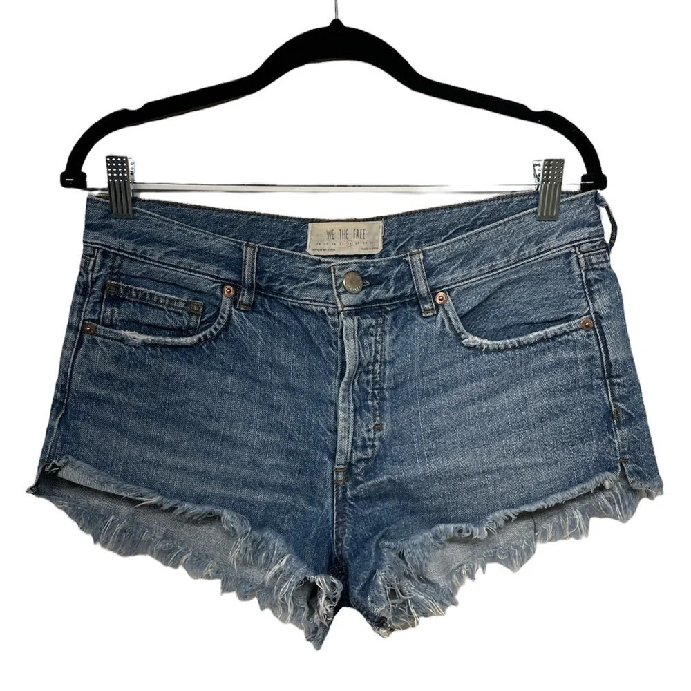 We the free Free People Soft & Relaxed Cut Off Denim Shorts 28